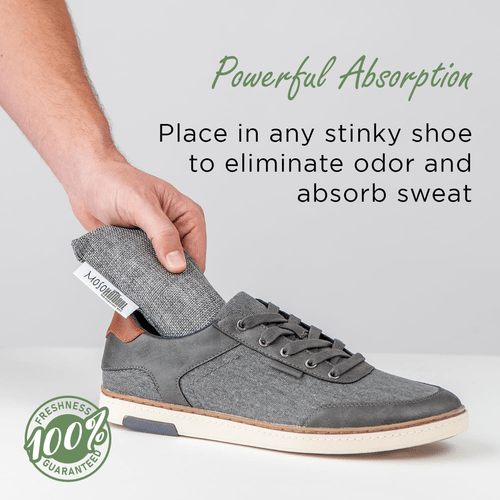 Moso Natural Shoe Deodorizer Insert | Charcoal Odor Absorber for Shoes | Gym Bag - Regenerative Marketplace