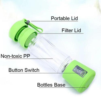 Portable Juicer Smoothie Blender USB Rechargeable Juicer 380 ml Mixing Machine - Regenerative Marketplace