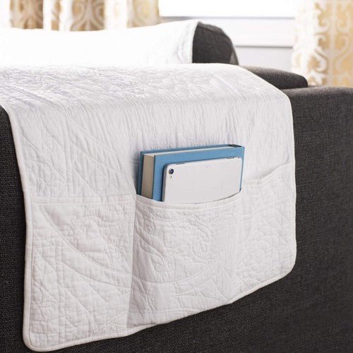 Heirloom Quilted Cotton Furniture Cover with Scallop Edge, Sofa Cover, Pet Fr... - Regenerative Marketplace