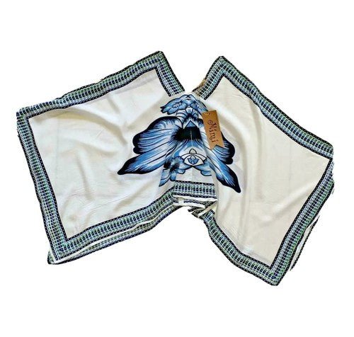 NWT Tank top camisole LARGE cotton spaghetti strap white floral handkerchief Hem - Regenerative Marketplace