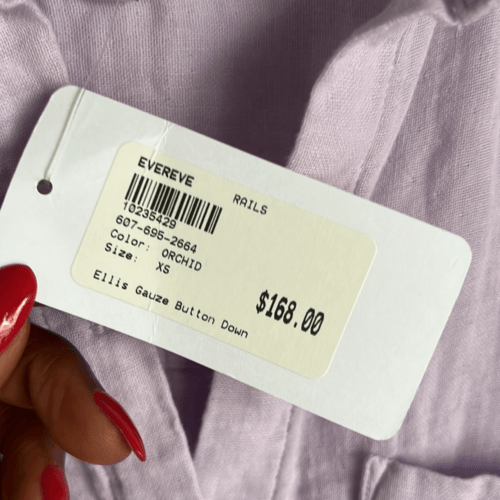 NEW Rails Ellis Organic Cotton Button - Up Shirt in Orchid - Regenerative Marketplace