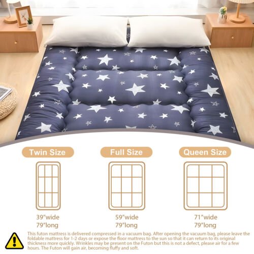 Japanese Futon Mattress Soft Tatami Floor Sleep Mat Foldable for Travel Camping - Regenerative Marketplace