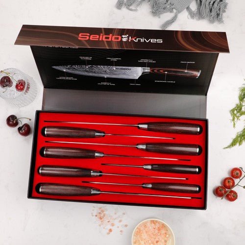 Seido Knives Japanese Master Chef Knife Set, 8 - Piece Professional Kitchen Knives - Regenerative Marketplace