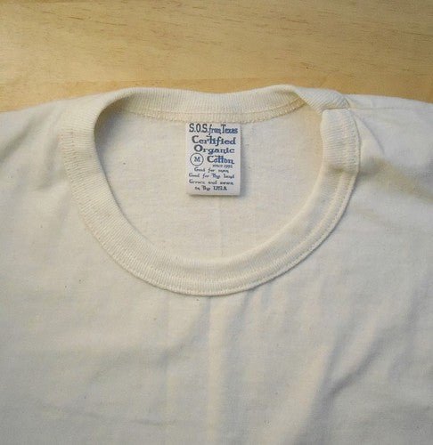 Organic Cotton Men's Short Sleeve Tee Shirts Made in USA Natural color - Regenerative Marketplace