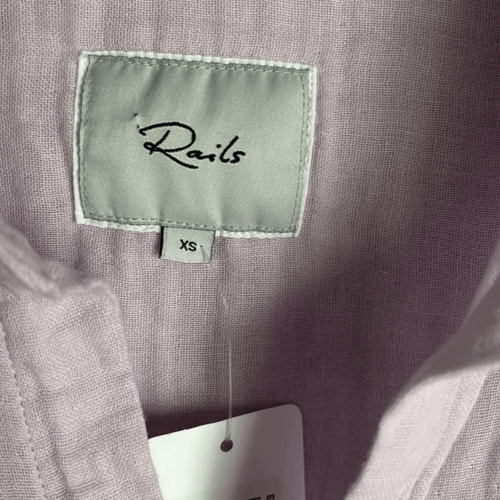 NEW Rails Ellis Organic Cotton Button - Up Shirt in Orchid - Regenerative Marketplace