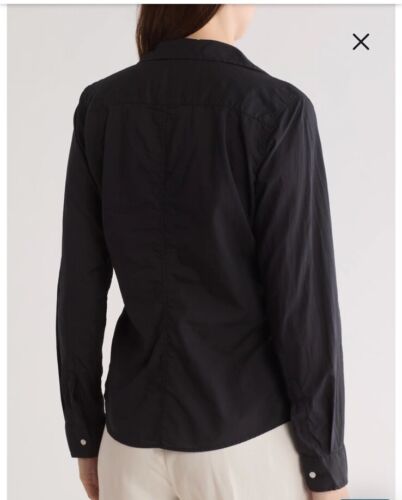 Frank & Eileen Organic Cotton Button - Up Shirt Black XS $228 - Regenerative Marketplace