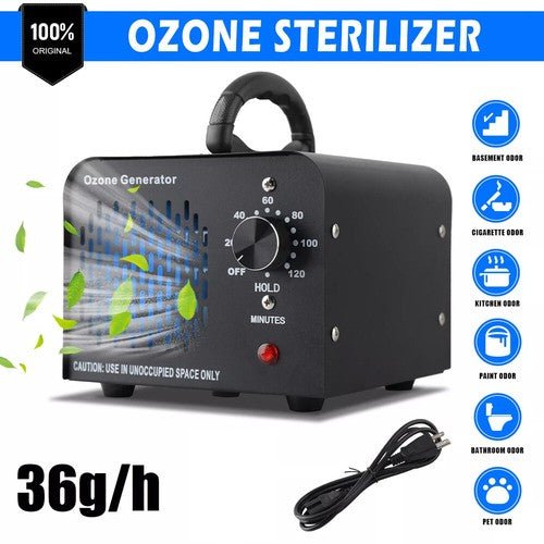 36000mg/h Ozone Generator Machine Air Purifier Ionizer Ozonator Timer for Home - Regenerative Marketplace