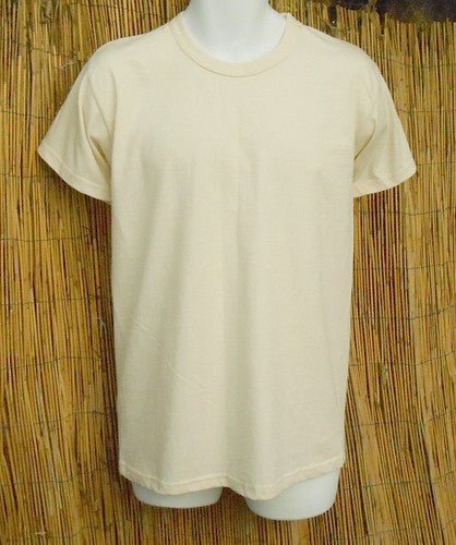 Organic Cotton Men's Short Sleeve Tee Shirts Made in USA Natural color - Regenerative Marketplace