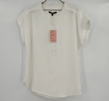 Quince White Organic Cotton Gauze Roll Sleeve Shirt sz S Women's Short Sleeve - Regenerative Marketplace