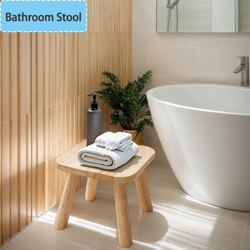 Small Wooden Step Stool Plant with Non - Slip Foot Mat Portable for Sitting - Regenerative Marketplace