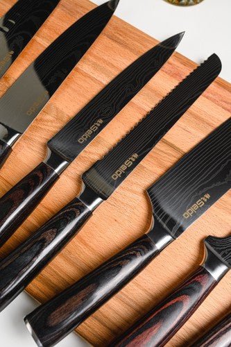Seido Knives Japanese Master Chef Knife Set, 8 - Piece Professional Kitchen Knives - Regenerative Marketplace