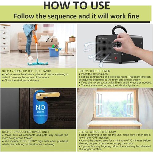 36000mg/h Ozone Generator Machine Air Purifier Ionizer Ozonator Timer for Home - Regenerative Marketplace