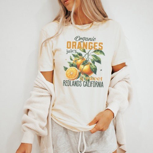 Organic Oranges Tee Juicy Sweet Citrus Fruit TShirt - Regenerative Marketplace