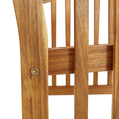 Garden Chair Set of 2 Natural wood Solid acacia wood Standard - Regenerative Marketplace