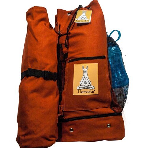 Llamaste Duffel Yoga and Gym Bag with separate mat carrier - Vibrant Orange - Regenerative Marketplace