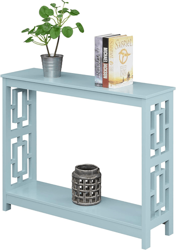 Town Square Console Table with Shelf, Sea Foam - Regenerative Marketplace