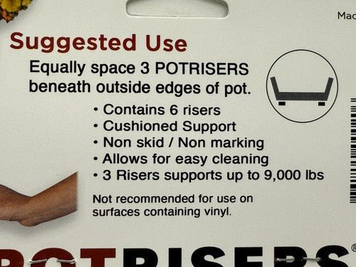 2 X 6 PotRisers Eco Friendly Recycled USA Planter Pot Riser Feet For Large Pots - Regenerative Marketplace