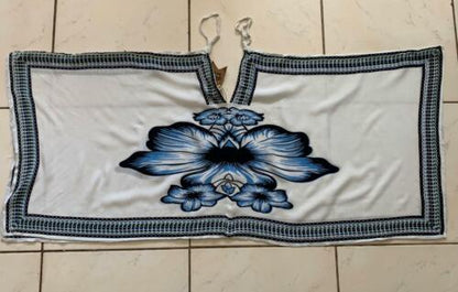 NWT Tank top camisole LARGE cotton spaghetti strap white floral handkerchief Hem - Regenerative Marketplace