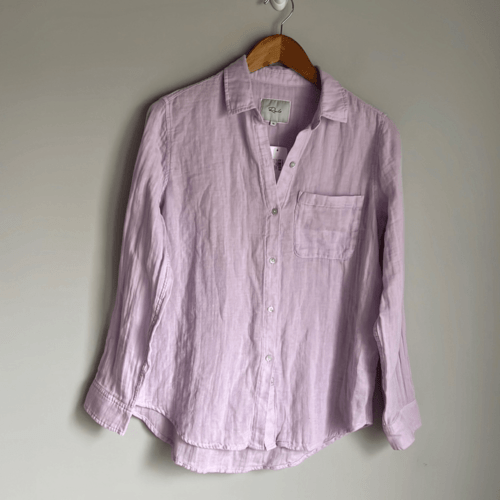NEW Rails Ellis Organic Cotton Button - Up Shirt in Orchid - Regenerative Marketplace