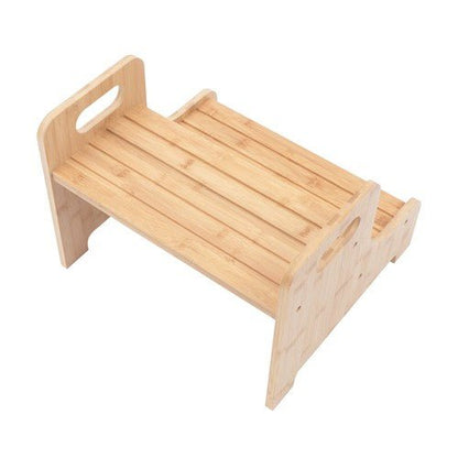 High Beds Bed Steps For Adults Two Step Stool Stair Ladder Bamboo Kitchen Home - Regenerative Marketplace