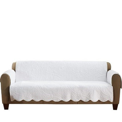 Heirloom Quilted Cotton Furniture Cover with Scallop Edge, Sofa Cover, Pet Fr... - Regenerative Marketplace