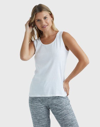 Hanes Ribbed Tank Top Women's Mini Cotton Shirt 100% pure cotton Wide Straps - Regenerative Marketplace
