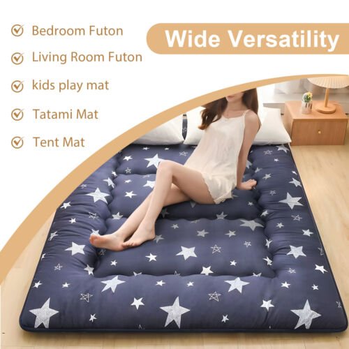 Japanese Futon Mattress Soft Tatami Floor Sleep Mat Foldable for Travel Camping - Regenerative Marketplace