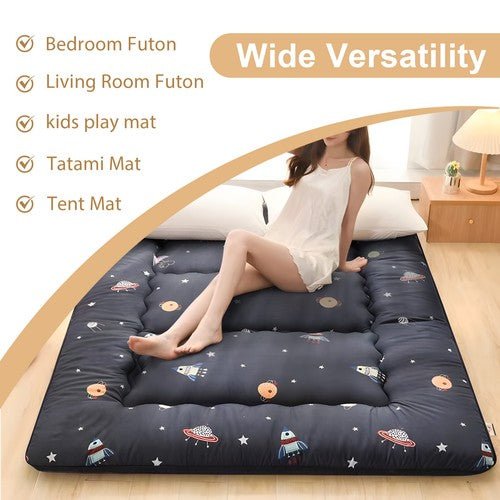 Japanese Futon Mattress Soft Tatami Floor Sleep Mat Foldable for Travel Camping - Regenerative Marketplace