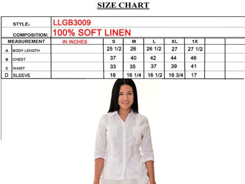 Ladies NATURAL Linen Guayabera Traditional (4) Pocket 3/4 Sleeve Top - LLGB3009 - Regenerative Marketplace