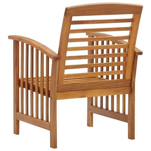 Garden Chair Set of 2 Natural wood Solid acacia wood Standard - Regenerative Marketplace