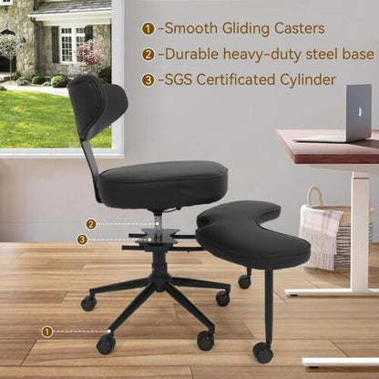 ELECWISH Criss Cross Legged Chair with Wheels, Meditation Chair, ADHD Yoga Chair - Regenerative Marketplace