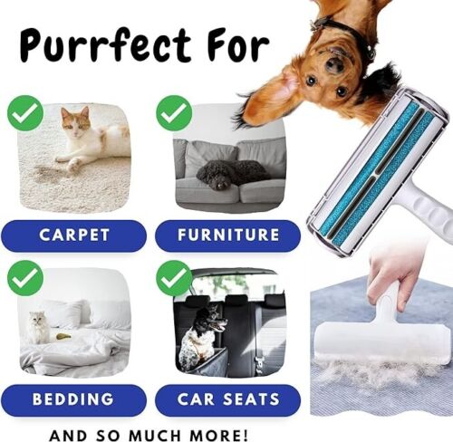 Reusable Dog Cat Pet Hair Remover Roller for Furniture, Couch, Carpet, Car Seat. - Regenerative Marketplace
