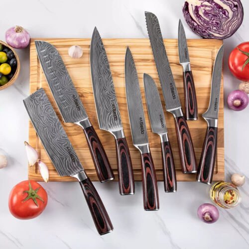 Seido Knives Japanese Master Chef Knife Set, 8 - Piece Professional Kitchen Knives - Regenerative Marketplace