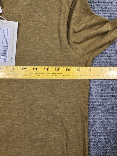 Pact Lizard London Slub Henley Tee Olive Green Organic Cotton Long Sleeve Sz S - Regenerative Marketplace
