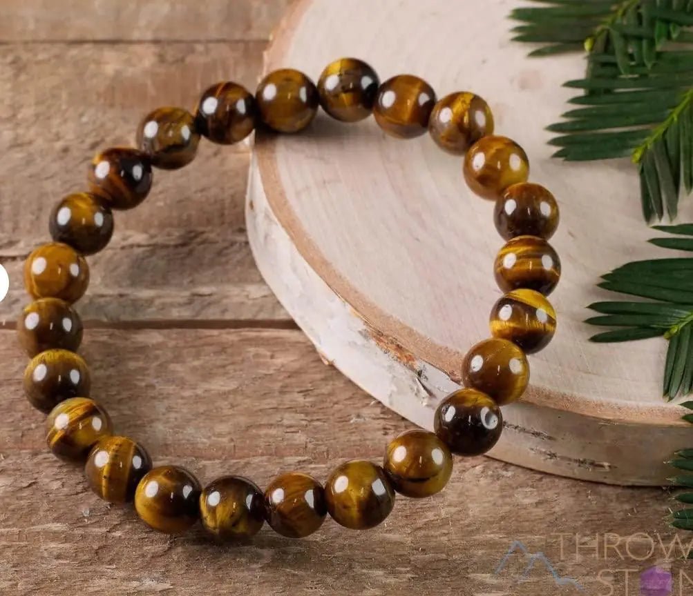 Genuine Tiger Eye Bracelet 10mm Natural Yellow Brown Tiger's eye Yoga Bracelets - Regenerative Marketplace