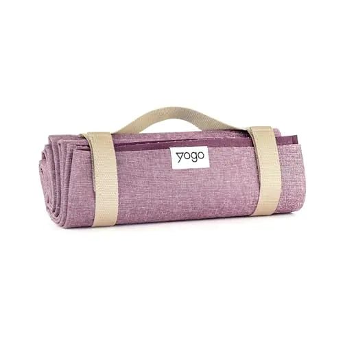 Yogo Ultralight Folding Travel Yoga Mat with Attached Straps FSC® - Certified Plant Rubber Sticky Grip Non - Slip Best Travel Yoga Mat® - Regenerative Marketplace