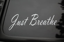 Just Breathe Vinyl Sticker Decal (V94) Wellness Inspiration Yoga Meditation (Blue) - Regenerative Marketplace