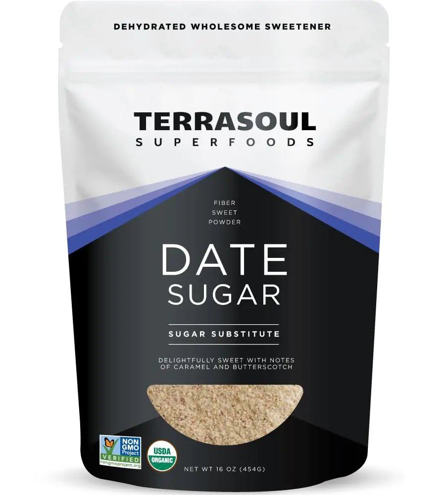 Terrasoul Superfoods Organic Date Sugar 1 Lb - Low Glycemic | Unrefined | Trace Minerals - Regenerative Marketplace
