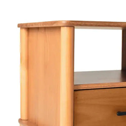 Transitional Solid Wood Spindle Nightstand Caramel - Regenerative Marketplace