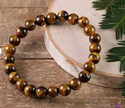 Genuine Tiger Eye Bracelet 10mm Natural Yellow Brown Tiger's eye Yoga Bracelets - Regenerative Marketplace