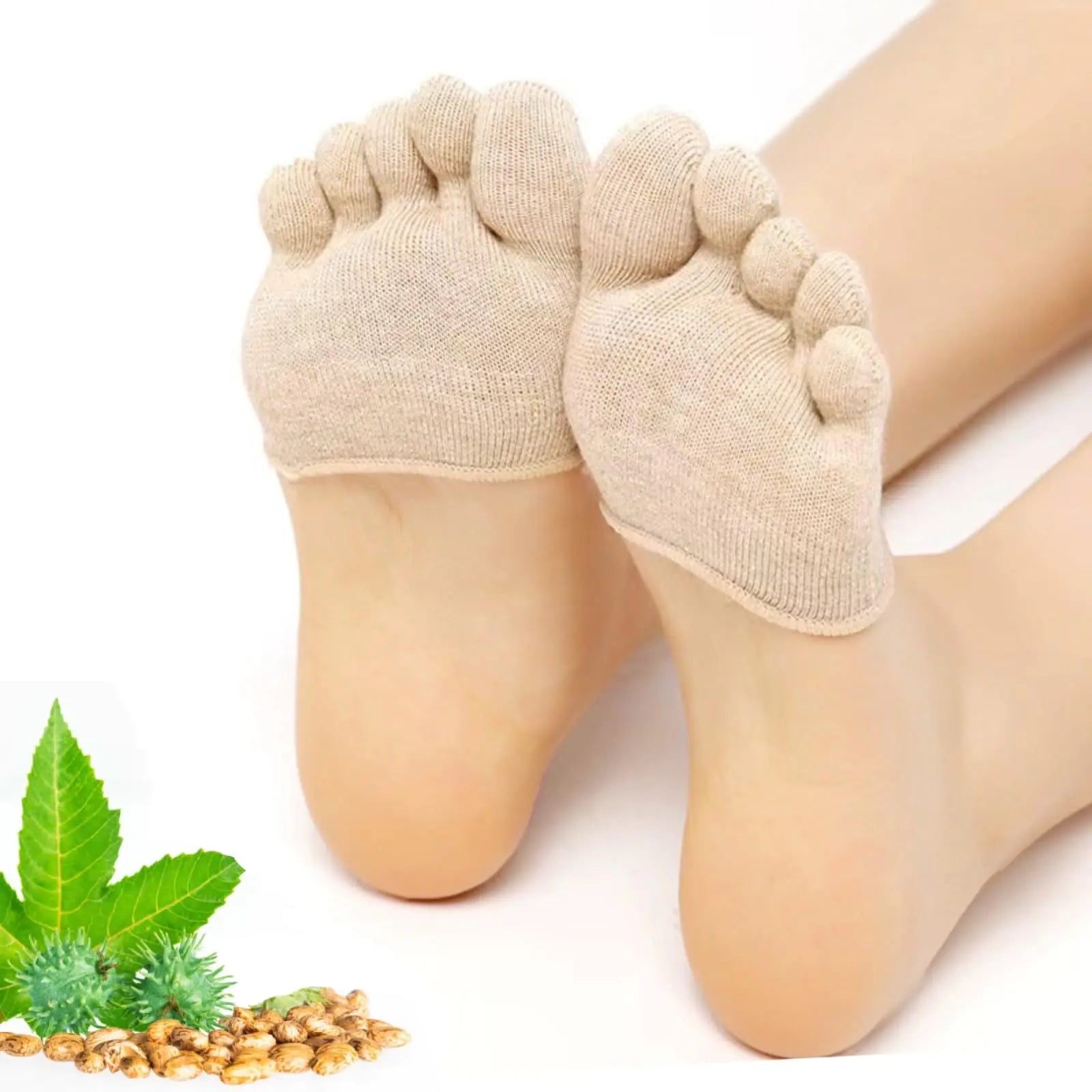 Castor Oil Pack Wrap for Feet Toes Reusable Castor Oil Wrap Organic Cotton for Women Castor Oil Hidden Toe Covers Socks Moisturizing Feet(Oil Not Include) - Regenerative Marketplace